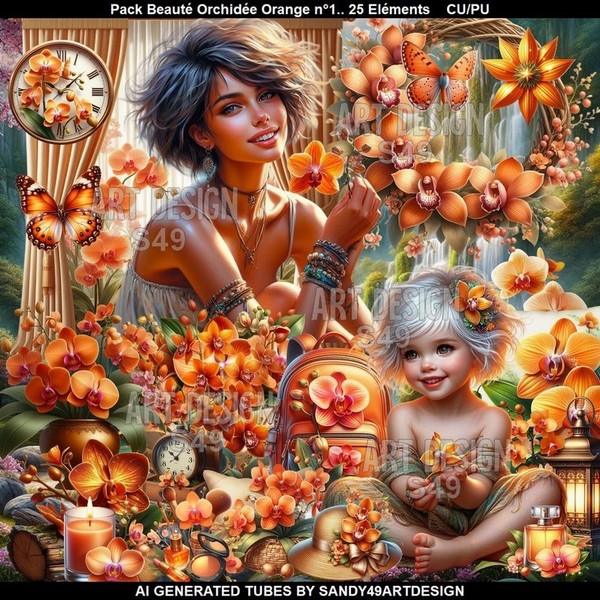 Pack Beauté Orchidée Orange n°1