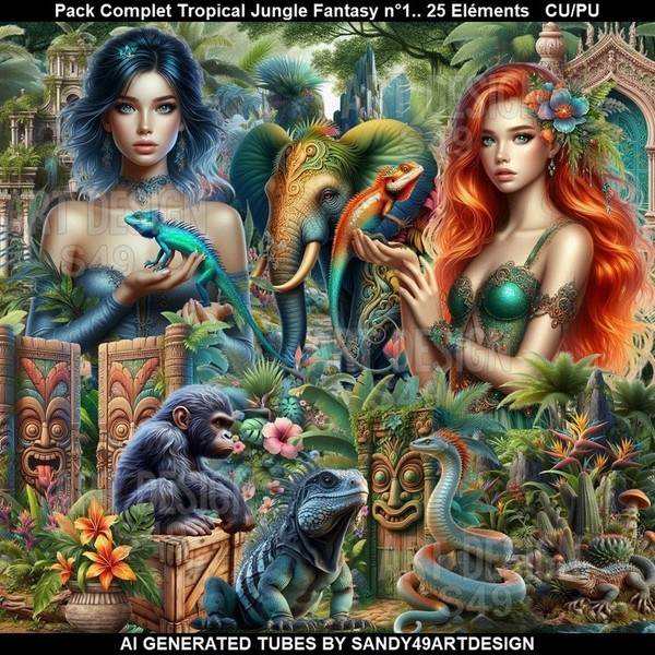 Pack Tropical Jungle Fantasy n°1 