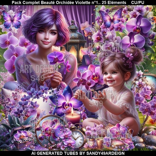 Pack Beauté Orchidée Violette n°1